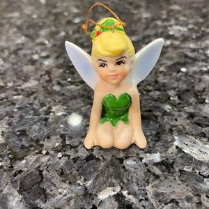 Disney Vintage Tinker Bell Porcelain Christmas Holiday Ornament 3”